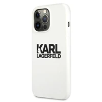 Karl Lagerfeld silikoninis dėklas telefonui su Stack Logo iPhone 13 Pro / 13 6.1" - baltas