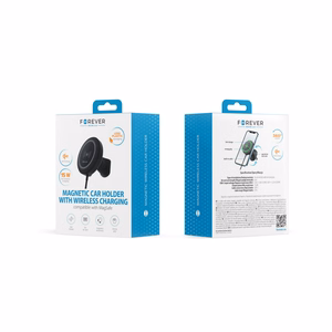 Forever car holder for air vent MACH-300 magnetic with wireless charging black Qi2 15W
