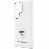 Karl Lagerfeld IML Choupette dėklas telefonui Samsung Galaxy S24 Ultra - permatomas