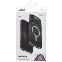 Uniq Iridescia Magclick įkrovimo dėklas iPhone 16 Pro – juodas