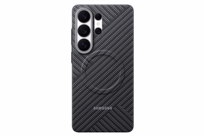 Samsung Carbon Magnet dėklas, skirtas Samsung Galaxy S26 Ultra, suderinamas su MagSafe, pilkas