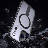 Hybrid Armor X dėklas telefonui iPhone 17 Pro Max su stovu, suderinamas su MagSafe - juodas
