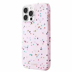 Uniq Coehl Terrazzo dėklas telefonui iPhone 13 Pro Max - rožinė