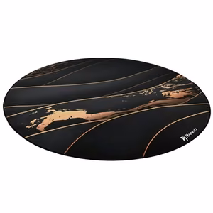 Arozzi Zona AZ-ZONA-PAD-BKGD – round floor-protection mat, black/gold