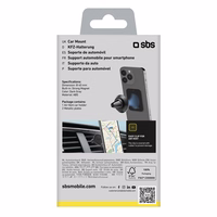 SBS TESUPMAGMCLIP magnetinis išmaniojo telefono laikiklis, skirtas oro angai - juodas