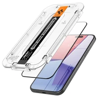 Spigen Glas.tR EZ Fit FC grūdintas stiklas iPhone 15 Plus - juodas 2 vnt.