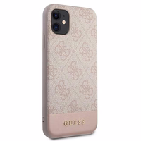 Guess 4G Stripe Collection dėklas telefonui iPhone 11 / Xr 6.1" - Rožinis