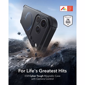 ESR Cyber Tough MagSafe dėklas, skirtas iPhone 18 Pro Max / 17 Pro Max, juodas