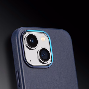 Dux Ducis Naples dėklas iPhone 14 Plus magnetinis odinis dėklas MagSafe mėlynas
