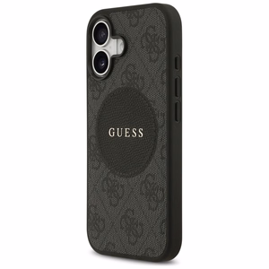 Guess 4G Circle Classic Logo Magnetinis dėklas telefonui iPhone 17 - juodas