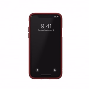 Adidas OR formuotas PU zomšos dėklas iPhone X / XS - bordo