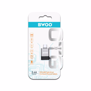 BWOO adapteris USB - USB-C pilkas OTG BZ-35