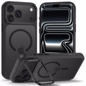 Tech-Protect MagStand MagSafe CC dėklas, skirtas iPhone 18 Pro Max / 17 Pro Max, matinis juodas