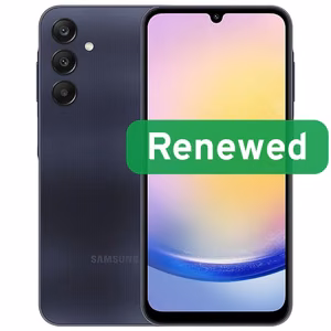 Восстановленный Samsung Galaxy A25 5G, класс A, 128 ГБ, сине-чёрный, 6,5″