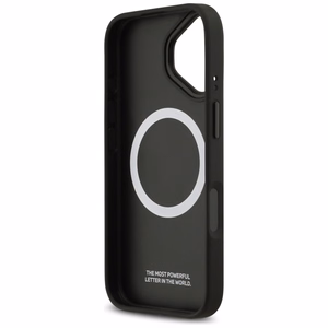 BMW dėklas telefonui IPHONE 17, suderinamas su MagSafe BMHMP17S25PCCSCAK (PU anglies logotipas) antracito