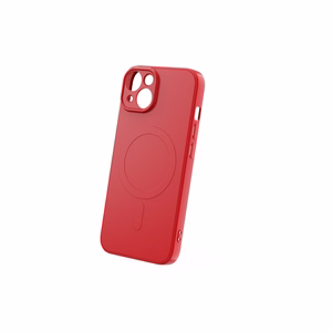 Paprastas spalvotas magnetinis dėklas telefonui iPhone 15 6,1" raudonas