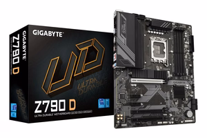 GIGABYTE Z790 D pagrindinė plokštė - palaiko Intel Core 14 kartos procesorius, 12+1+1 fazių skaitmeninis VRM, iki 7600MHz DDR5 (OC), 3xPCIe 4.0 M.2, 2.5GbE LAN, USB 3.2 Gen 2