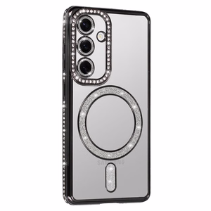 Bling magnetinis dėklas telefonui Samsung Galaxy A56 5G juodas
