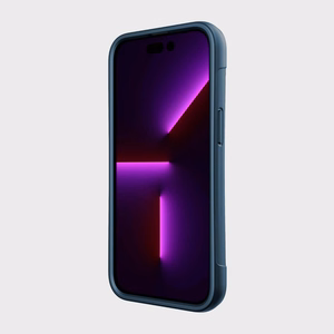 Raptic X-Doria Clutch dėklas iPhone 14 Pro su Magnetine galinė mėlyna danga