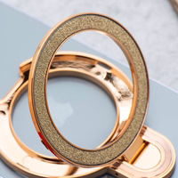 Telefono stovas CIRCLE GLITTER – lipnus – auksinis