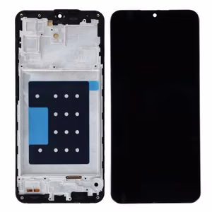 LCD ekranas suderinamas su Samsung A175 A17 4G / A176 A17 5G juodas su rėmeliu HQ