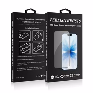 LCD apsauginis stikliukas Perfectionists 2.5D Super Strong Matte Tempered Glass Apple iPhone Air juodas
