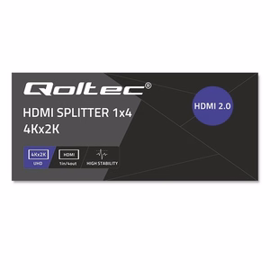 Qoltec 51799 aktyvus HDMI skirstytuvas 4 x HDMI 4K x 2K | 6Gb/s | 60Hz
