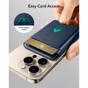 ESR Classic su RFID apsauga magnetinis „MagSafe“ kortelių dėklas telefonui – tamsiai mėlynas