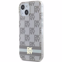 DKNY IML languotas mono raštas ir spausdintos juostelės Magnetinis dėklas iPhone 15 Plus / 14 Plus - smėlinė