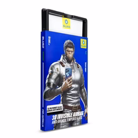 5D Mr. Monkey Glass - Apple iPhone 15 juodas (Airbag anti-sulaužymo)