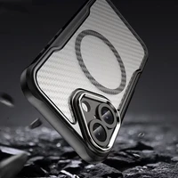 Defender Carbon Mag dėklas for iPhone 16 6,1" juodas