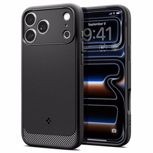 Spigen Rugged Armor MagSafe dėklas, skirtas iPhone 18 Pro / 17 Pro – spalva: matinė juoda