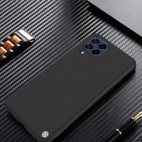 Nillkin Tekstūrinis dėklas patvarus sustiprintas dėklas su geliniu rėmu ir nailonine nugarėle Samsung Galaxy M53 5G juodas