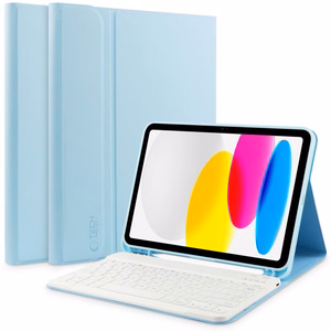 Tech-Protect SC Pen + Keyboard dėklas su klaviatūra iPad 10.9" 2022 - šviesiai mėlyna