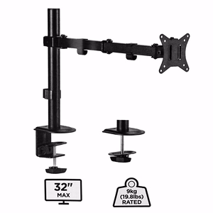 Gembird MA-D1-01 monitoriaus laikiklis arba stovas 81,3 cm (32") Juoda Stalas