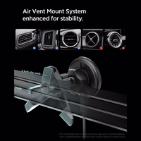 "Spigen EV15MAQ Essential Qi2 MagSafe" automobilio oro ventiliacijos laikiklis - juodas