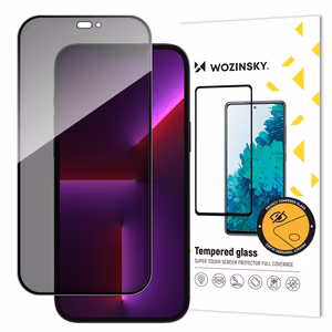 Privatumo stiklas su Anti Spy filtru iPhone 15 Pro Wozinsky Privacy stiklas - juodas