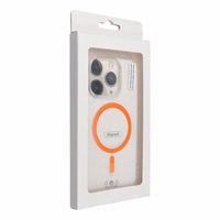 Drop Glue Spalvotas Žiedas Magnetinis Dėklas suderinamas su MagSafe SAMSUNG S26 Edge oranžinė