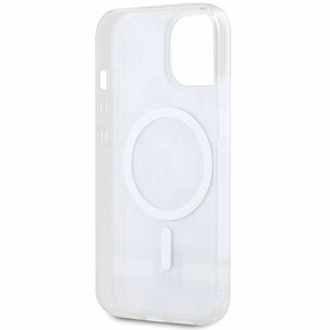 DKNY IML languotas mono raštas ir spausdintos juostelės Magnetinis dėklas iPhone 15 / 14 / 13 - smėlinė