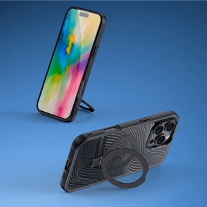 Dux Ducis Aimo Mag Dėklas su MagSafe ir stovu iPhone 16 Pro - juodas