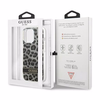 Guess GUHCP13LHSLEOK iPhone 13 Pro / 13 6.1" pilkas/pilkas kietas dėklas Leopardas