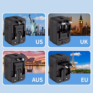 TECH-PROTECT TA300 kelioninis adapteris EU / UK / US / AU juodas