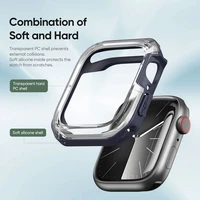 DUX DUCIS dėklas TAMO Apple Watch 10 serijai 46 mm skaidrus su tamsiai mėlynu