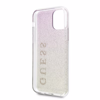 Guess GUHCN65PCUGLGPI iPhone 11 Pro Max rožinis auksas/auksinis rožinis kietas dėklas Gradient Glitter