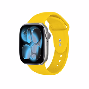 Crong Liquid dirželis, skirtas Apple Watch 38 / 40 / 41 / 42 mm, geltonas
