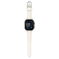 AmazingThing Klasikinis odinis dirželis laikrodžiui Apple Watch 45 / 46 / 49 mm - pilkas