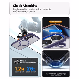 Spigen Ultra Hybrid Mag MagSafe dėklas skirtas Samsung Galaxy S26 - skaidrus violetinis