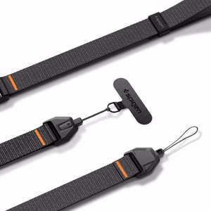 Spigen universalus reguliuojamas telefono riešo dirželis, juodas