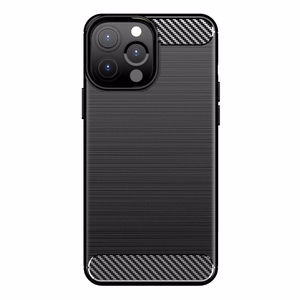 Carbon Case гибкий TPU чехол для iPhone 13 Pro Max чёрный