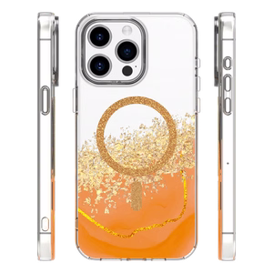 Epoxy Mag dėklas skirtas iPhone 14 Pro 6,1" oranžinis